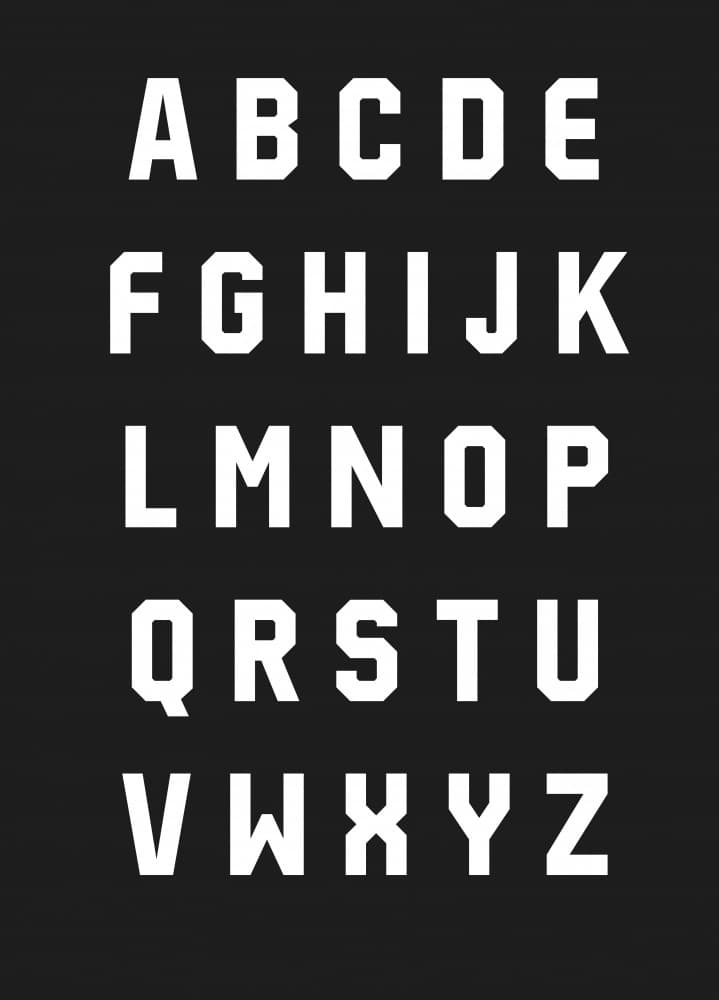 Modern Alphabet Display by kathrinmay — canvas wall art