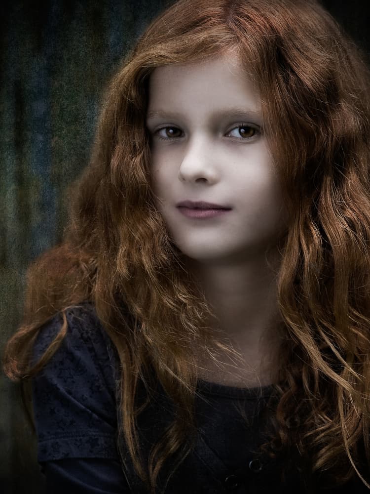 Pensive Redhead Girl by Jan Scheunders — canvas wall art