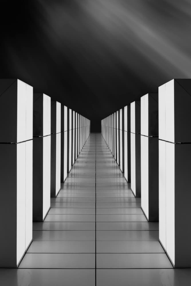 Modern Hallway Perspective by Jose Beut — canvas wall art