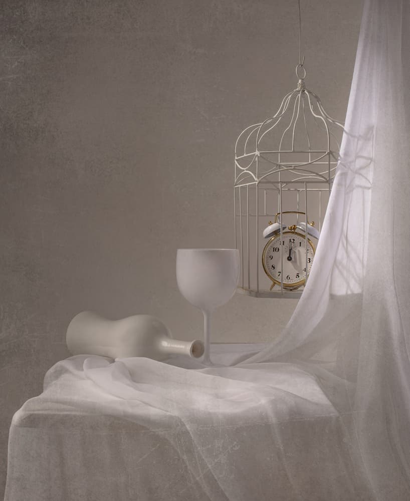 Timeless White Still Life by Margareth Perfoncio — canvas wall art