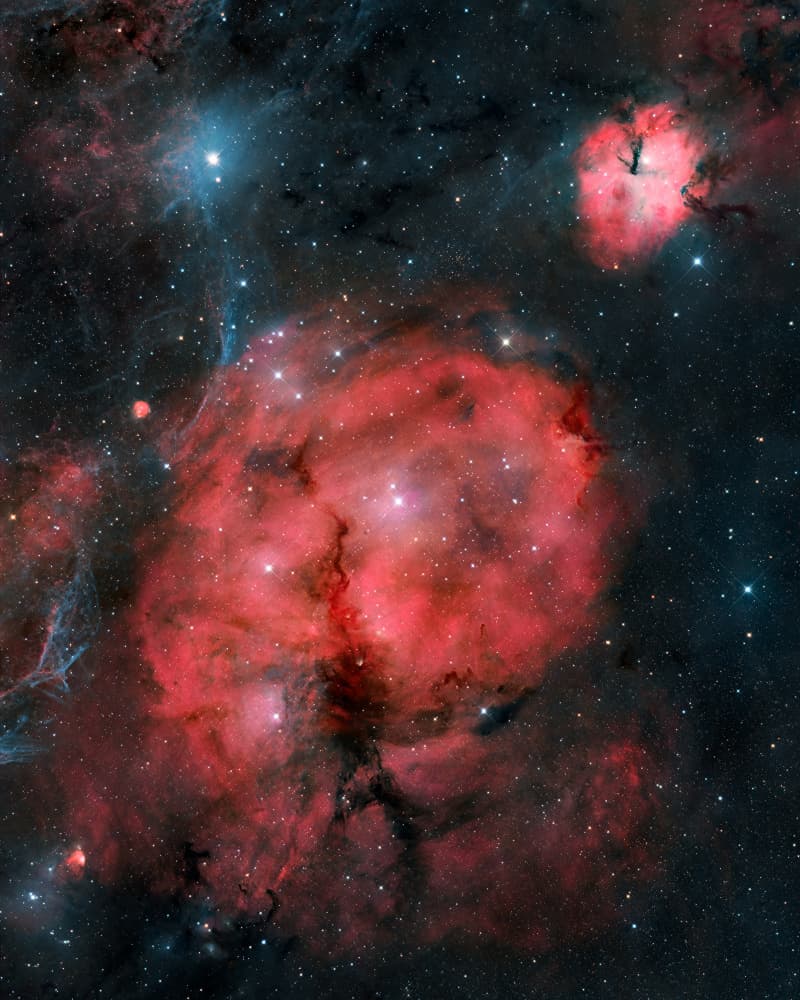 Red Cosmic Clouds by Vikas Chander — canvas wall art