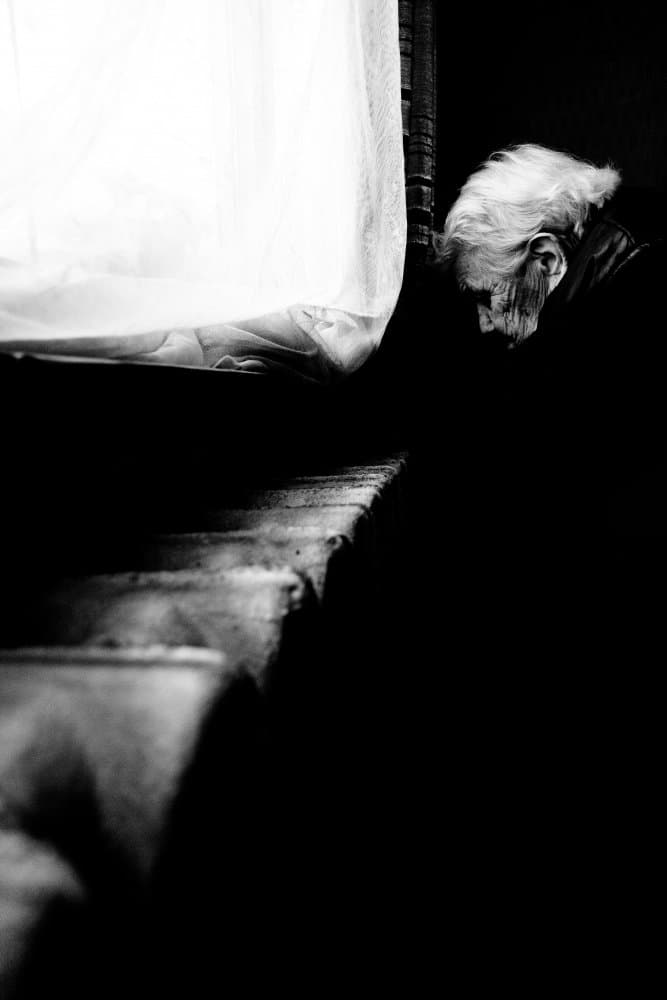 Aged Face Window Light by Evelin Dobrev — canvas wall art