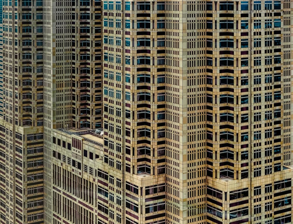 Geometric Building Pattern by Rodrigo Marin — canvas wall art