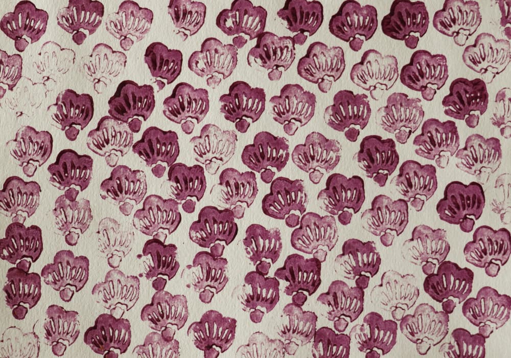 Magenta Floral Pattern by Santhosh ch — canvas wall art
