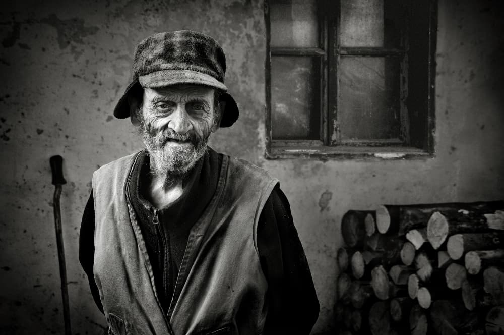 Weathered Rustic Portrait by Darko Cuder — canvas wall art