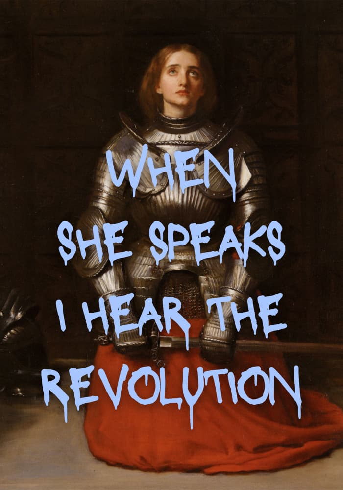 Armored Woman Revolution by Athene Fritsch — canvas wall art