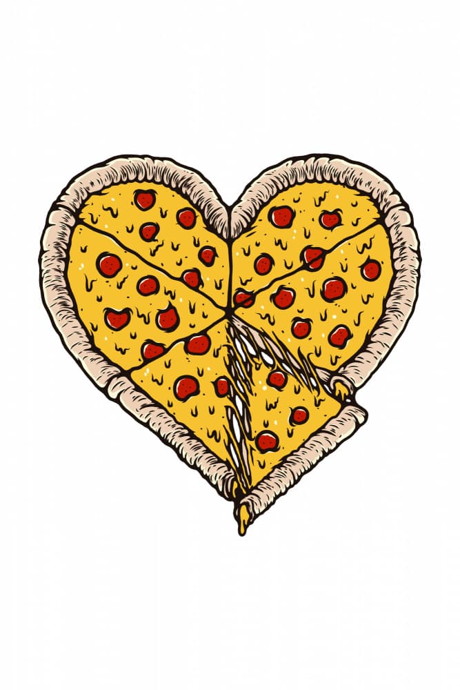 Heart Pizza by jay stanley — canvas wall art