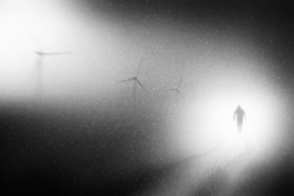 Lone Figure Bright Light by Gustav Davidsson — canvas wall art