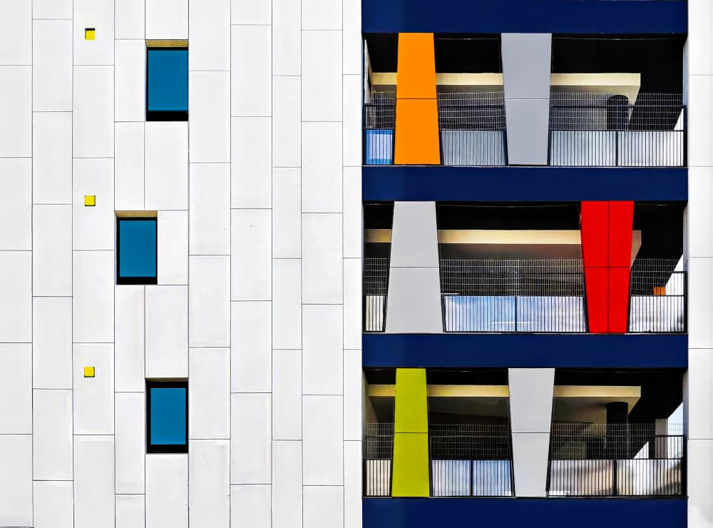 Modern Geometric Facade by Arnon Orbach — canvas wall art