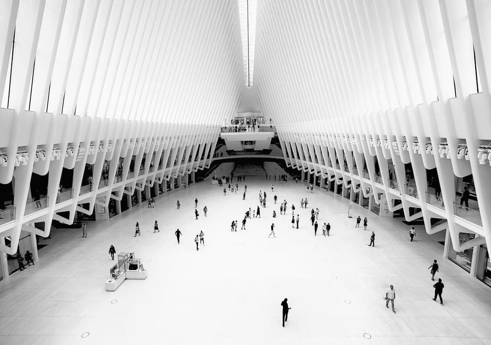 White Architectural Space by Rob Darby — canvas wall art