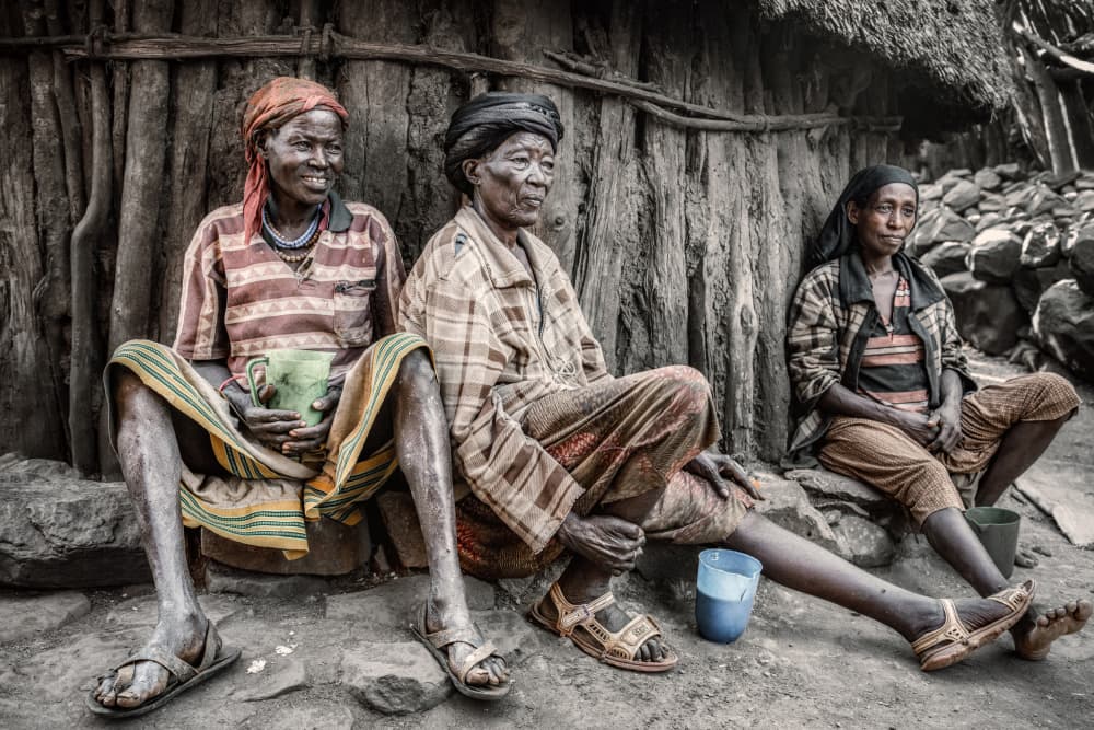 African Village Women by Trevor Cole — canvas wall art