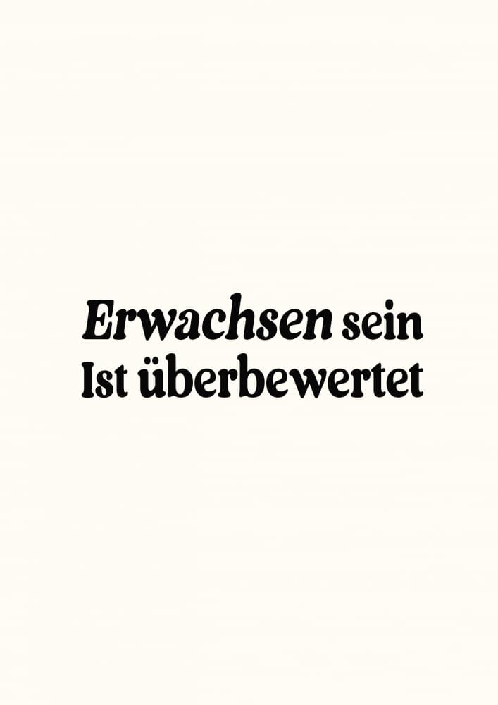 ErwachsenseinistÜberbewertet by Treechild — canvas wall art