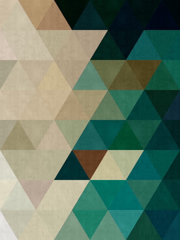 Geometric Ombre Triangles by Vitor Costa — canvas wall art