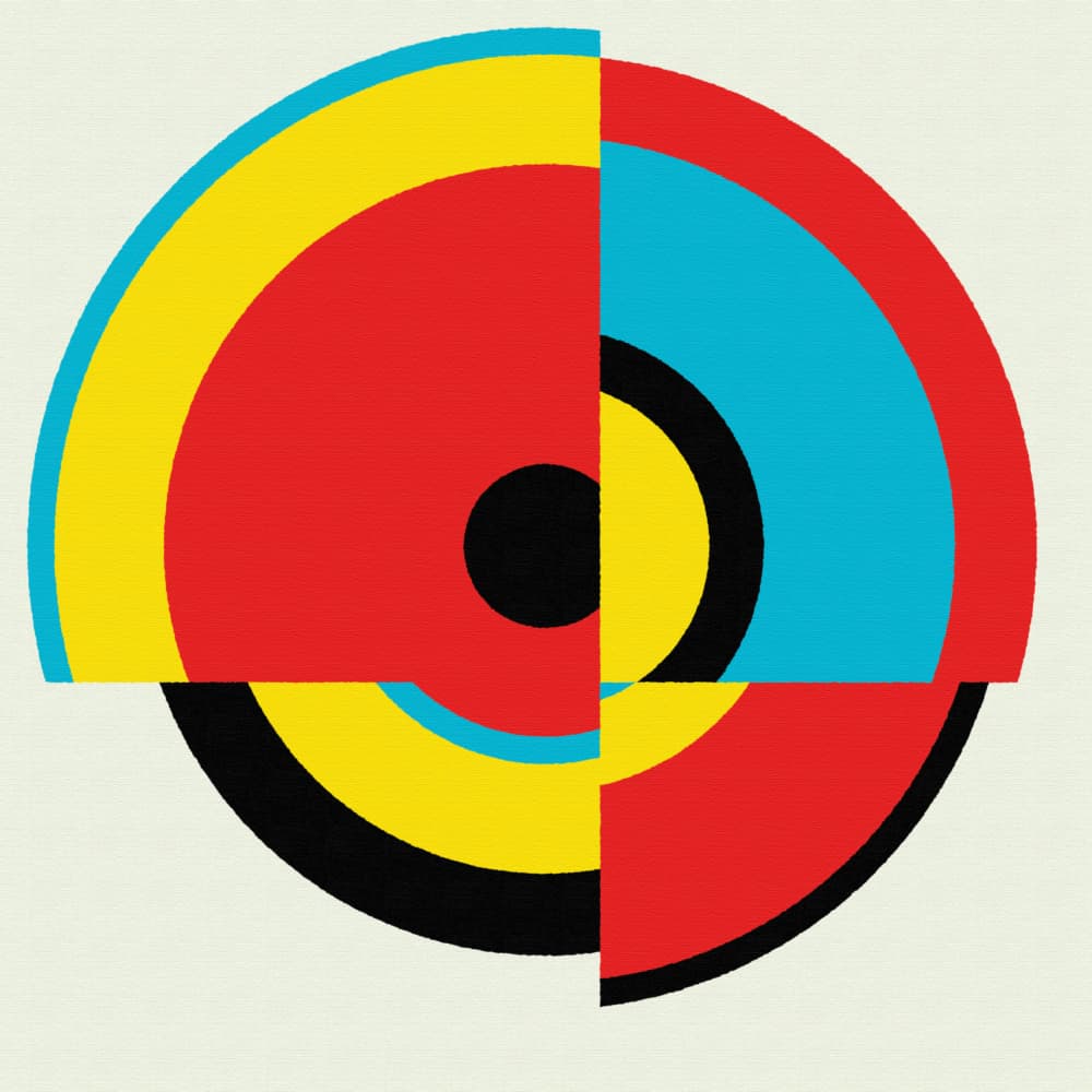 Colorful Geometric Circles by Rafa Mateo — canvas wall art