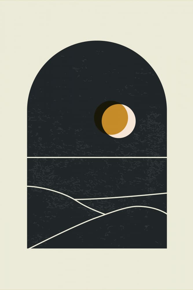 Golden Moon Desert Arch by jay stanley — canvas wall art