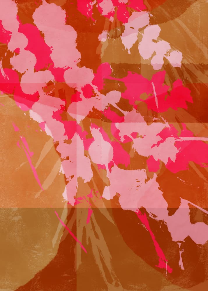 Vibrant Pink Floral Abstract by Dina Dankers — canvas wall art