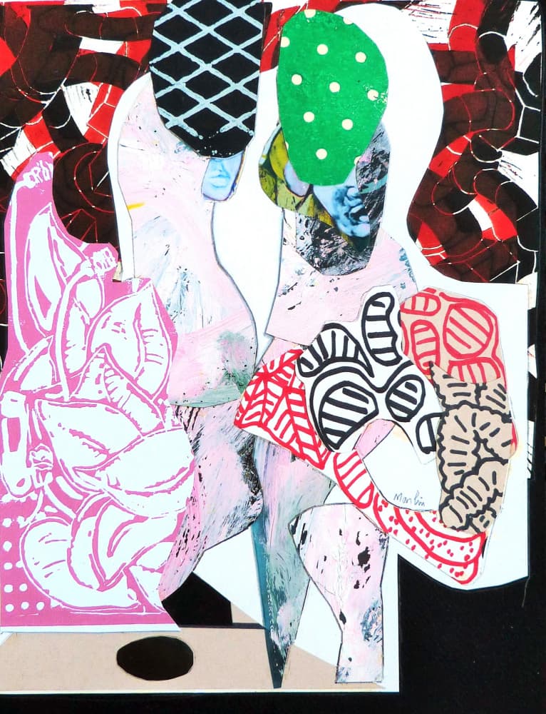 Modern Abstract Figures Collage by Pascal Marlin — canvas wall art