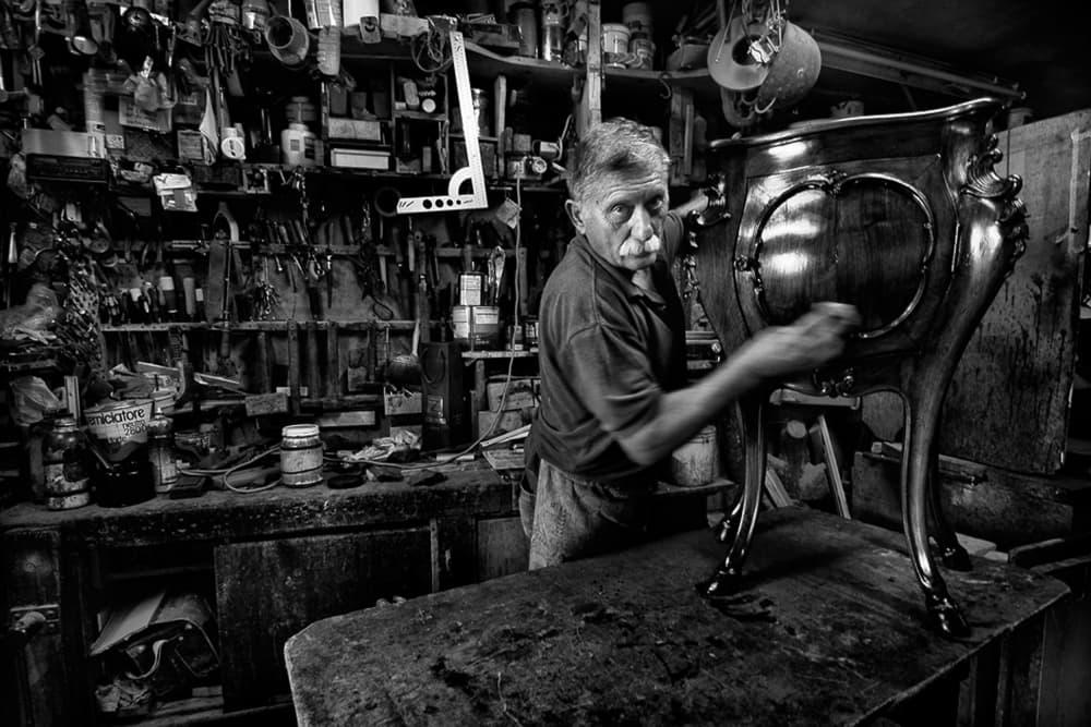 Master Craftsman at Work by Antonio Grambone — canvas wall art