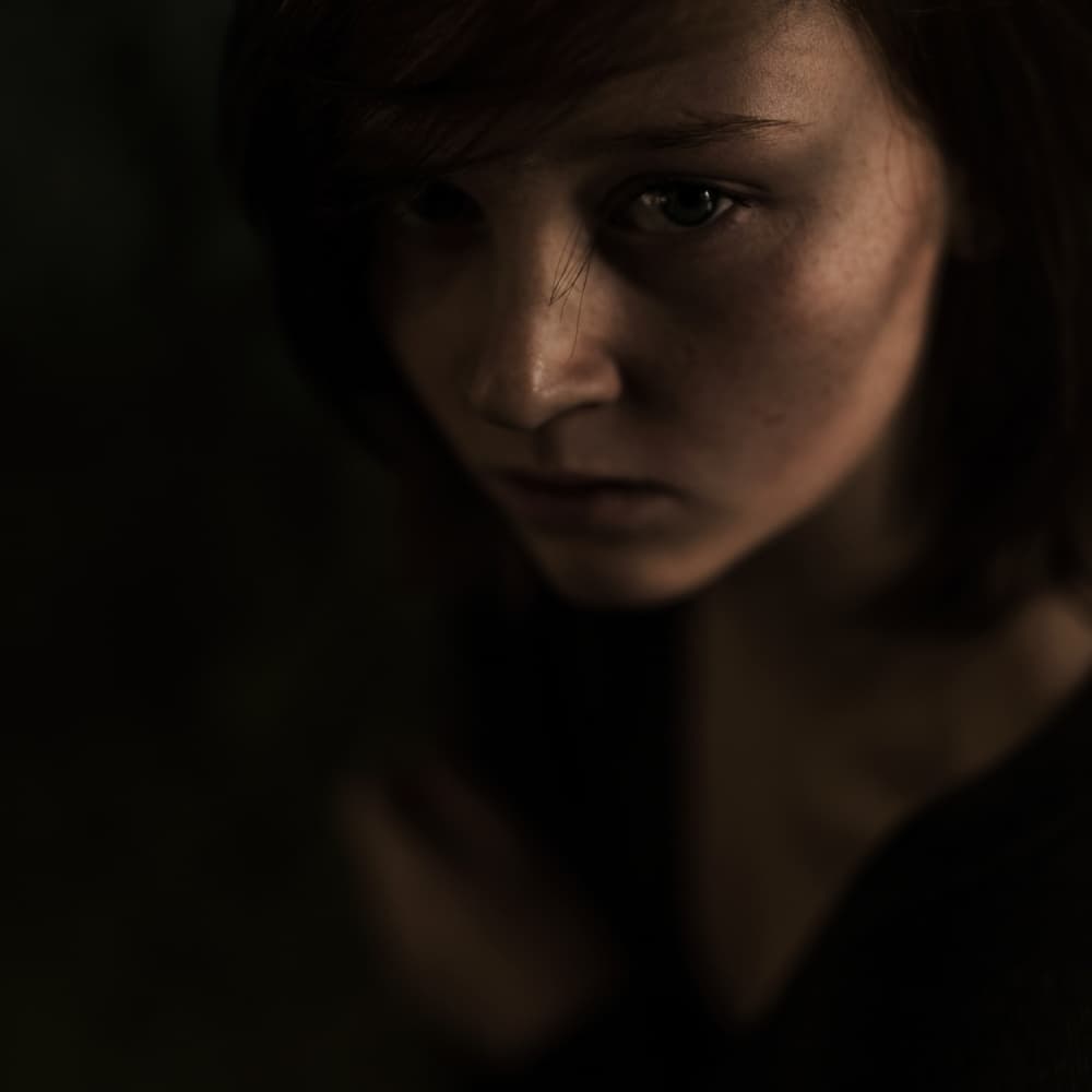 Dark Pensive Portrait by Jacob Tuinenga — canvas wall art
