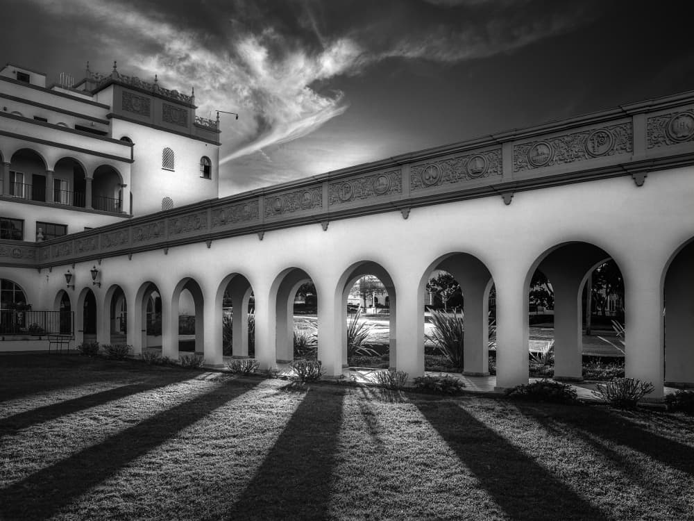 Sunlit Arches and Shadows by Krystina Wisniowska — canvas wall art