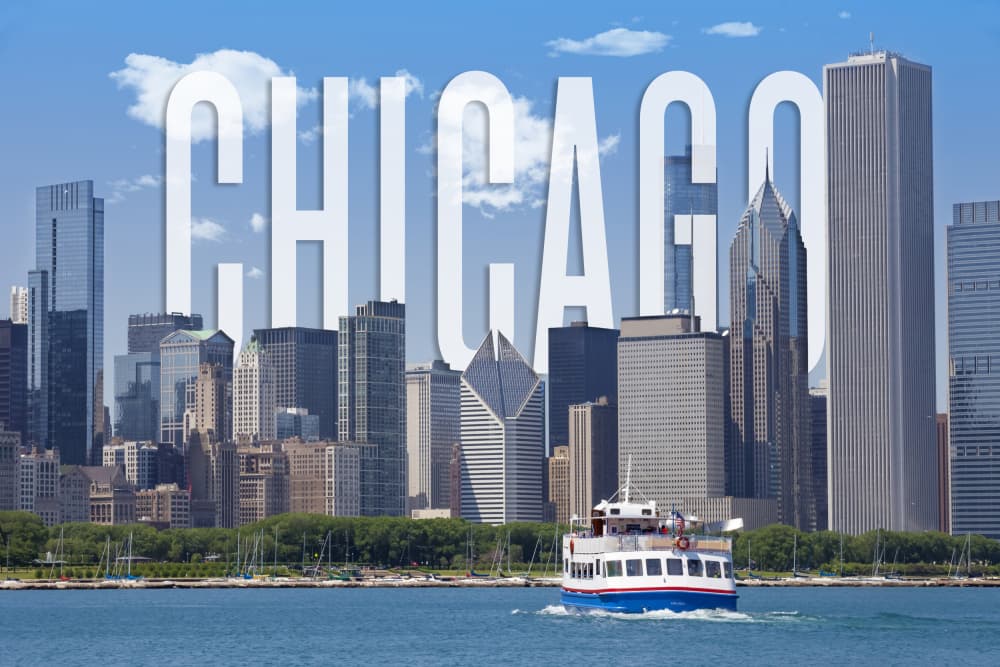 Chicago City Skyline by Melanie Viola — canvas wall art
