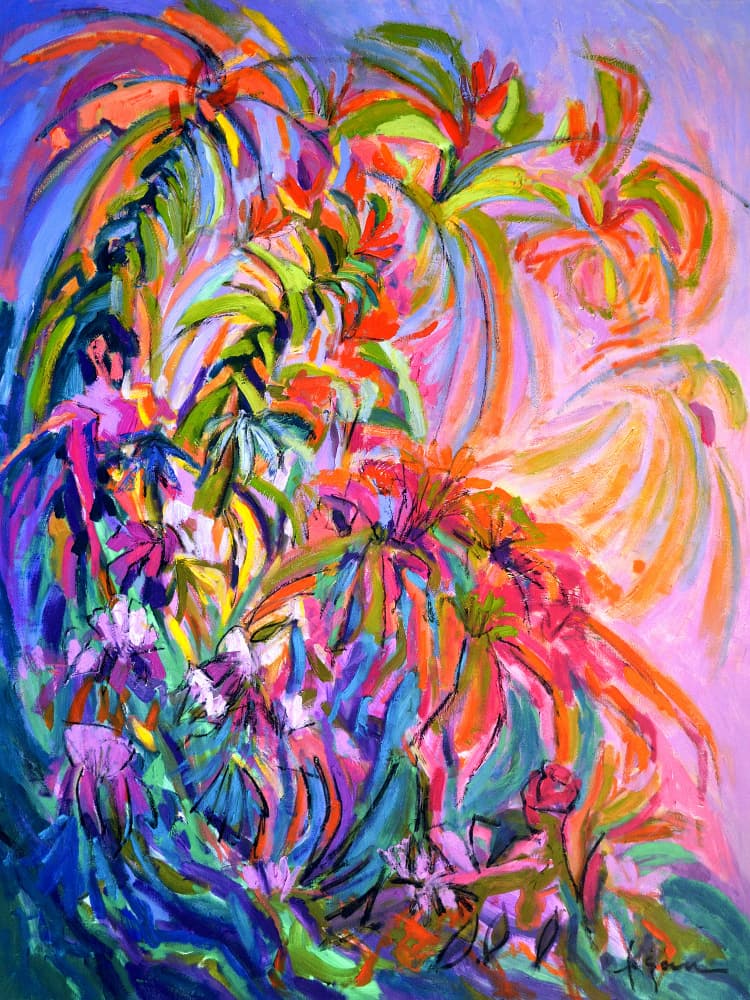 Radiant Floral Ballet by Dorothy Fagan — canvas wall art