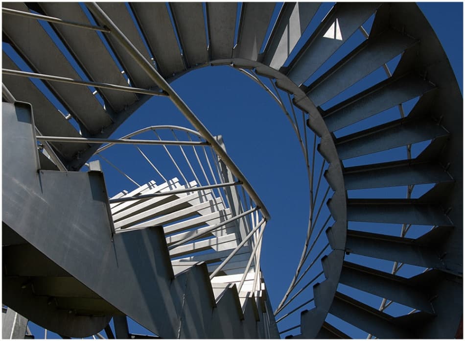 Ascending Metal Spiral by Andre Pelletier — canvas wall art