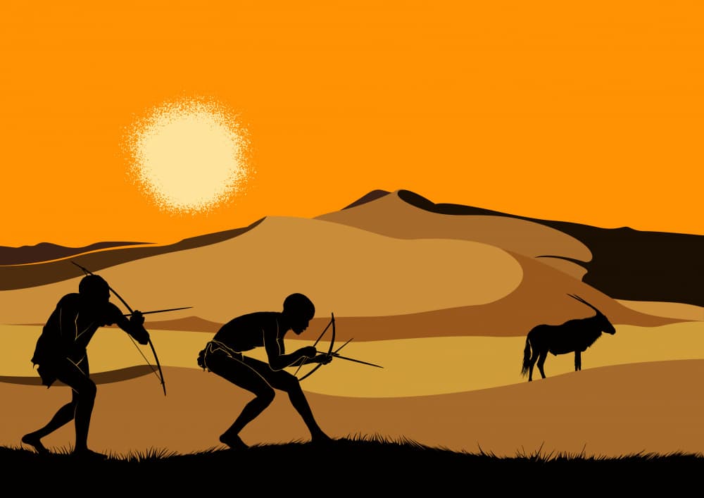 Desert Hunters Sunset by Carlo Kaminski — canvas wall art