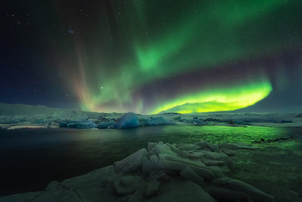 Northern Lights Glow by Nichole Chen — canvas wall art