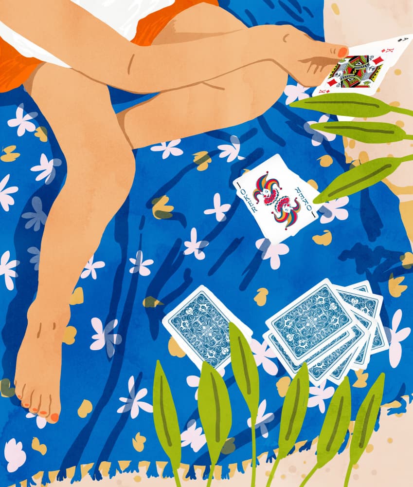 Carefree Summer Cards by Uma Gokhale — canvas wall art