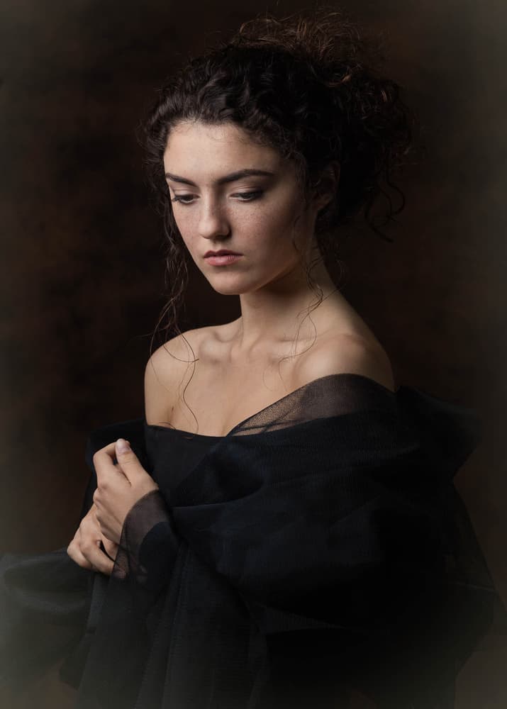 Elegant Pensive Woman by Carine Belzon — canvas wall art