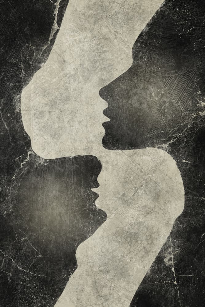 Connected Faces by Ema Paraschiv — canvas wall art