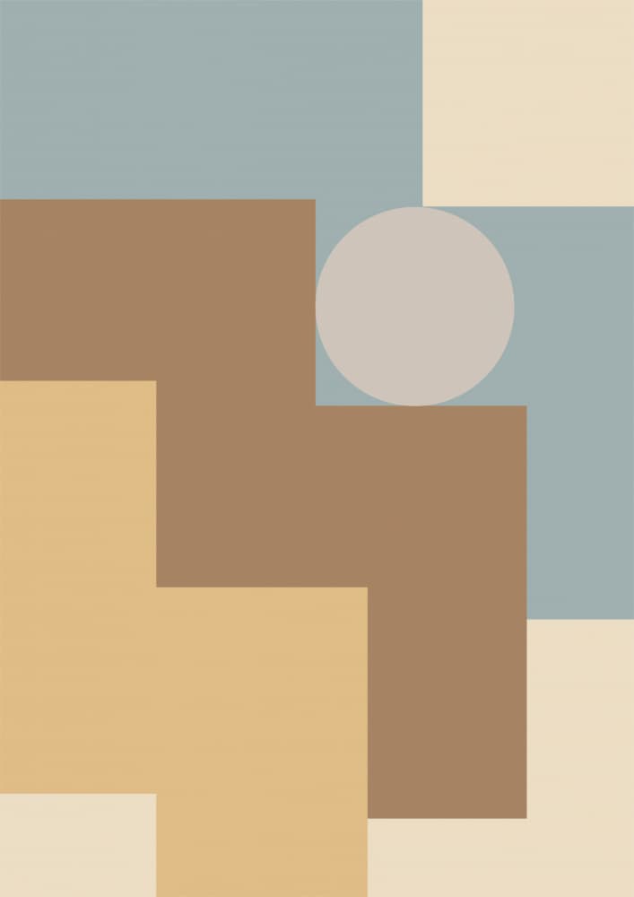 Calm Geometric Abstraction by Nilesh Kulkarni — canvas wall art
