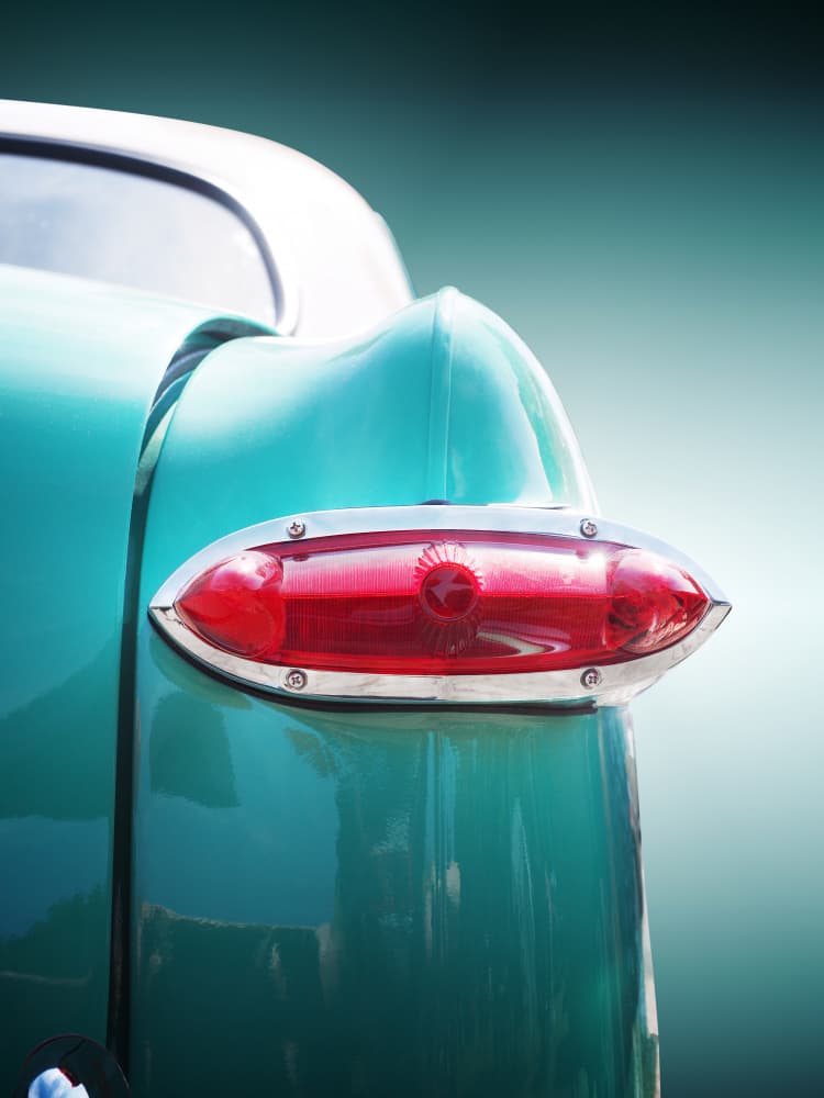 Classic Teal Taillight by Beate Gube — canvas wall art