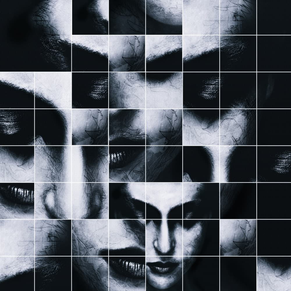 Dark Fragmented Portrait by Stefan Eisele — canvas wall art