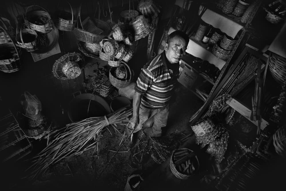 Basket Weaver's Gaze by Antonio Grambone — canvas wall art