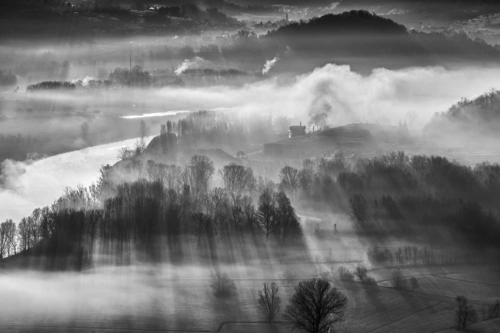 Dramatic Morning Fog by Fiorenzo Rondi — canvas wall art