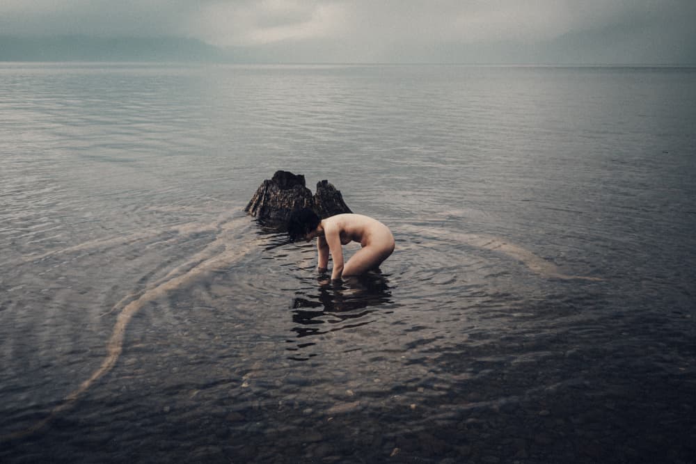 Nude Form Still Water by Kurosaki Sangan — canvas wall art
