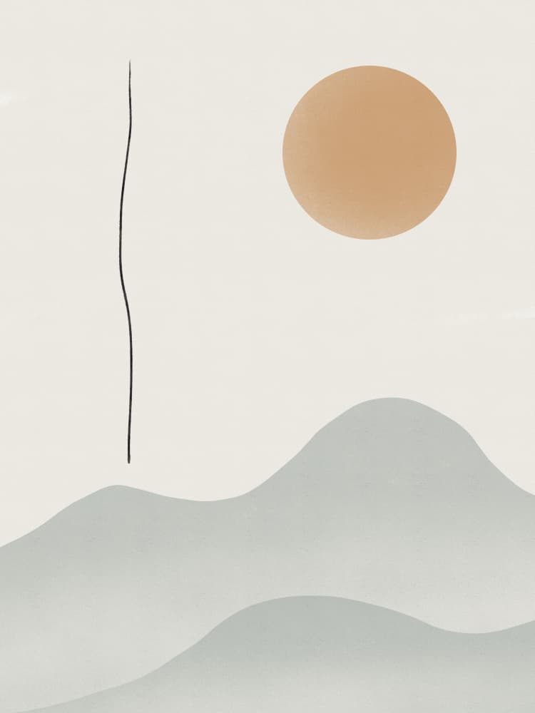 Minimalist Desert Sun by Little Dean — canvas wall art