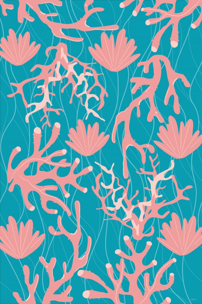 Pink Coral Serenity by Sue Skellern — canvas wall art