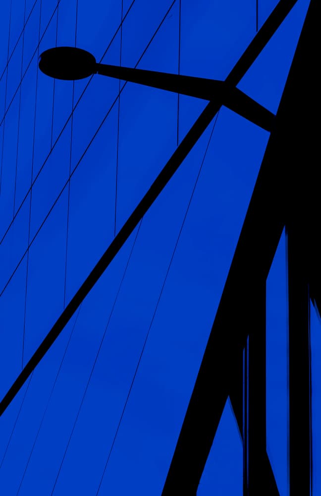 Electric Blue Silhouette by Chris Hamilton — canvas wall art