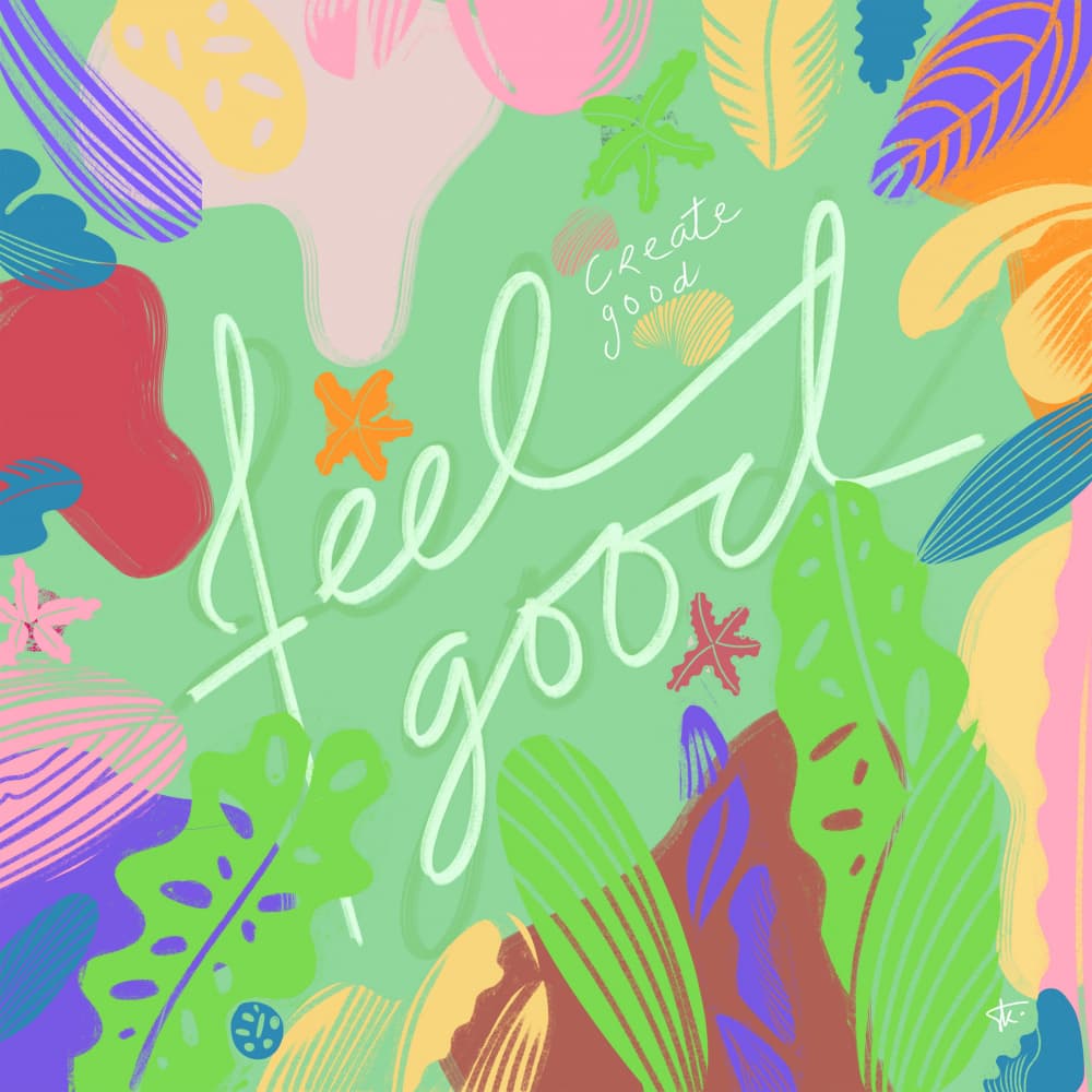 Feel Good Botanical Garden by Keva Epale — canvas wall art
