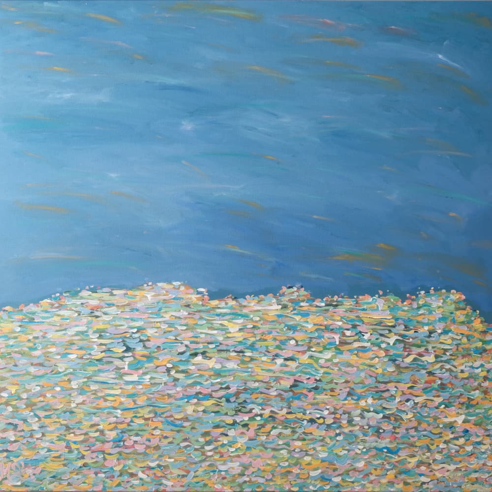 Vibrant Field Under Sky by Helen Joynson — canvas wall art