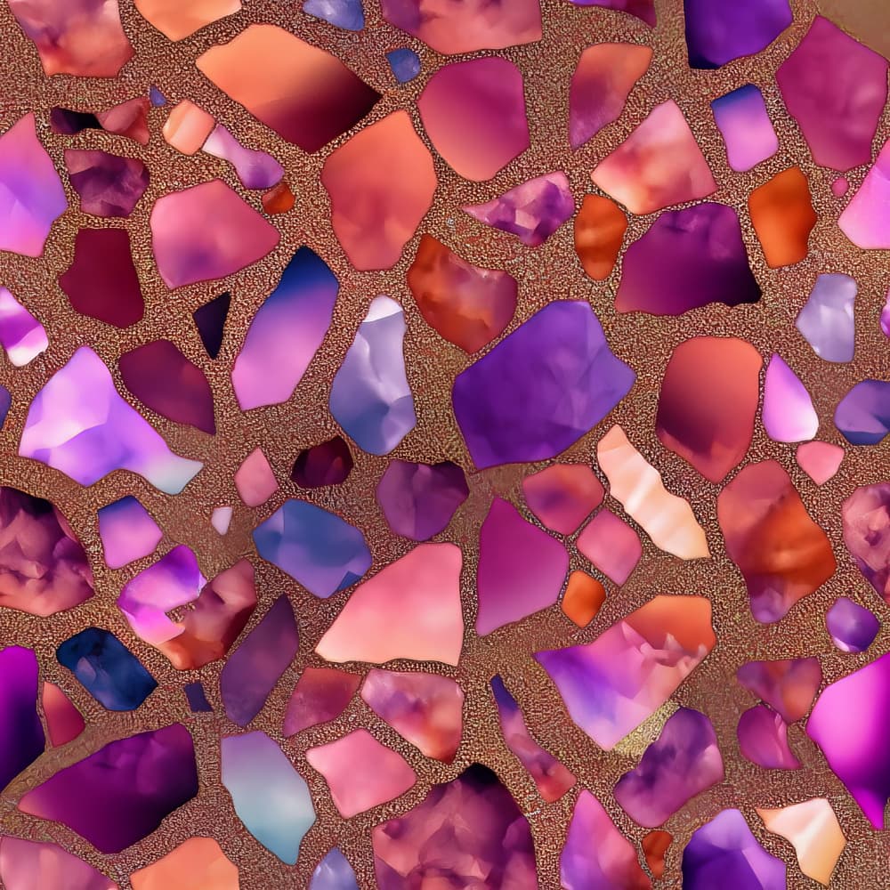 Vibrant Gemstone Mosaic by Bilge Paksoylu — canvas wall art