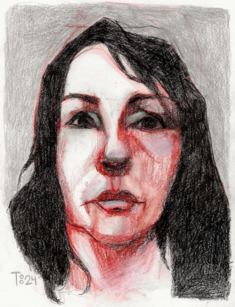 Expressive Woman Portrait by Tore Bahnson — canvas wall art