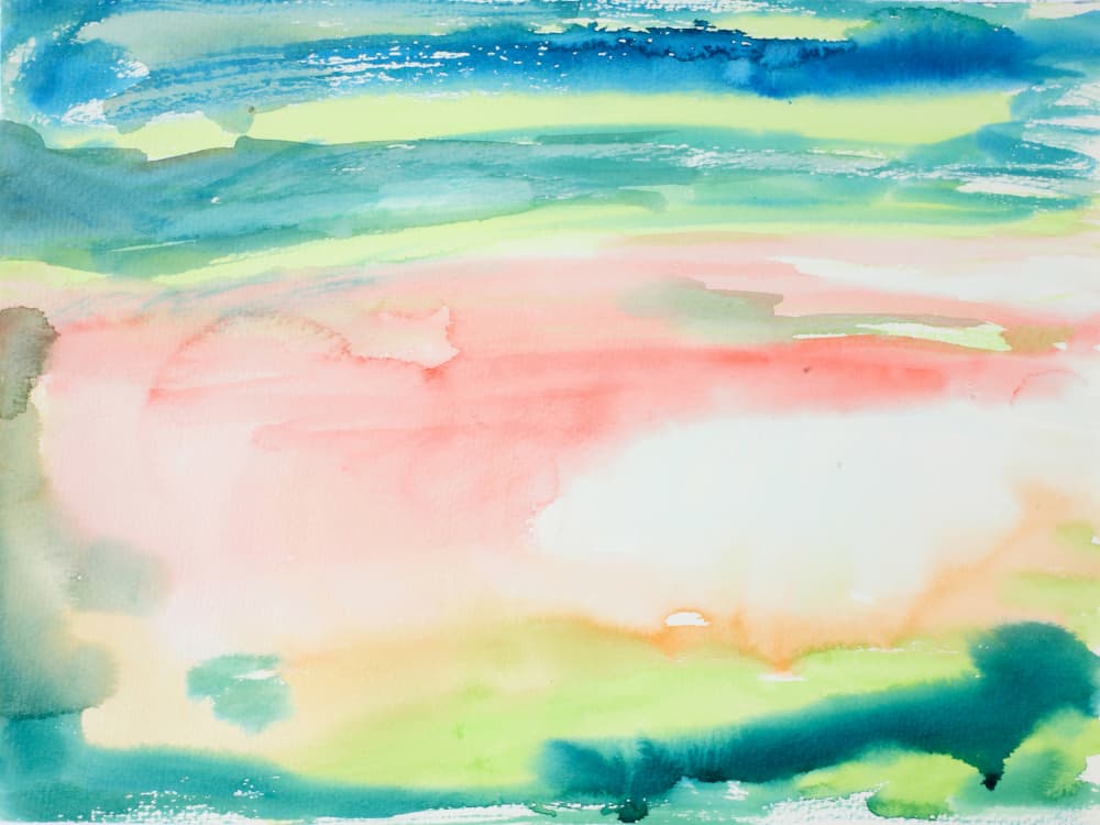 Dreamy Watercolor Landscape by Eva Galonska — canvas wall art