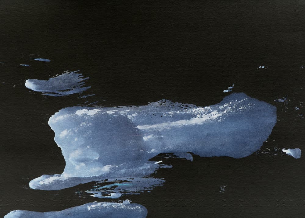 Mysterious Blue Ice by Santhosh ch — canvas wall art