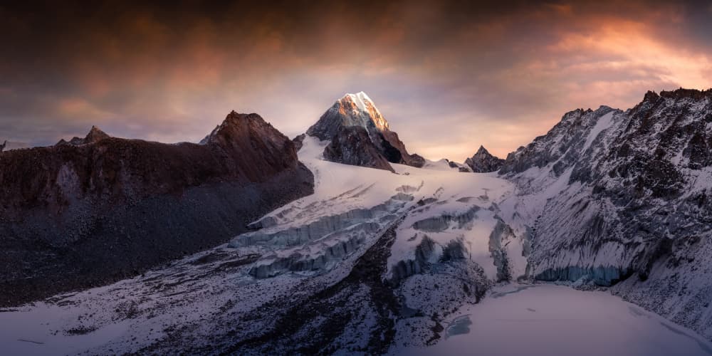 Majestic Mountain Peaks by qiye — canvas wall art
