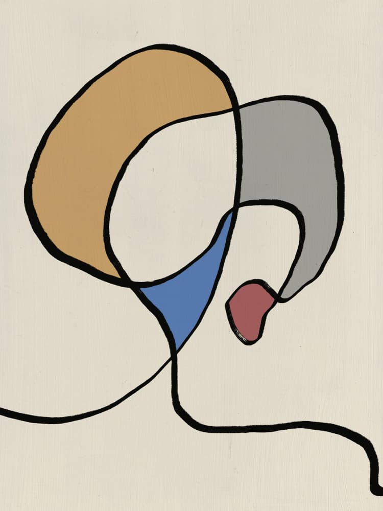 Fluid Abstract Shapes by Little Dean — canvas wall art