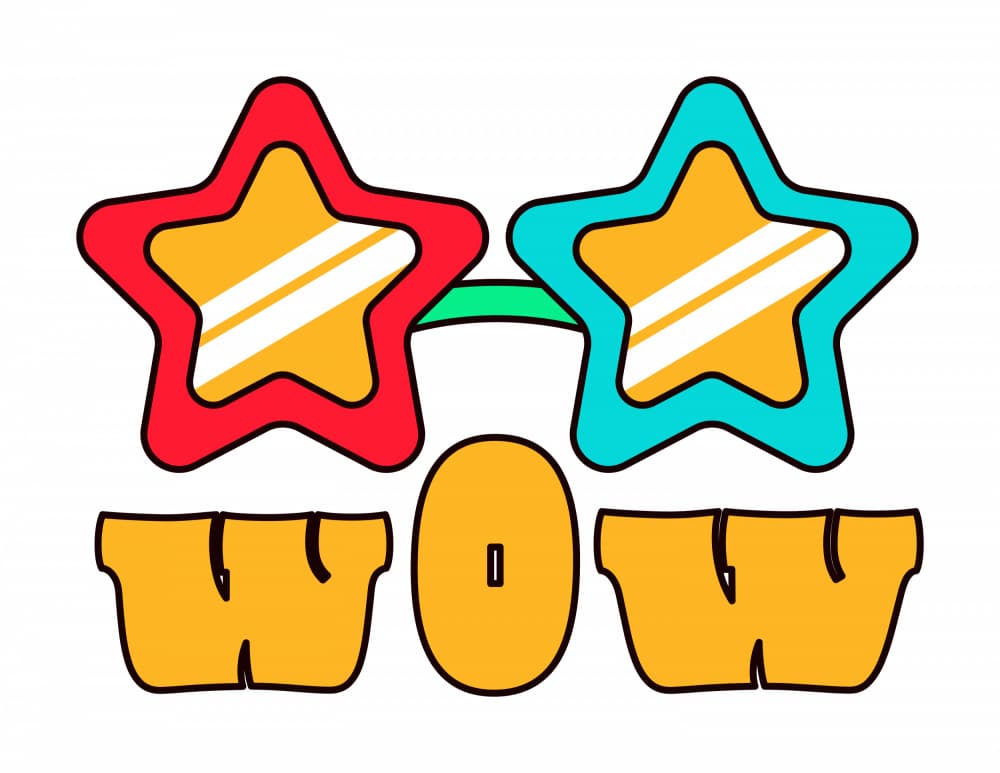 Wow Star Glasses by Marika Barsrsind β canvas wall art